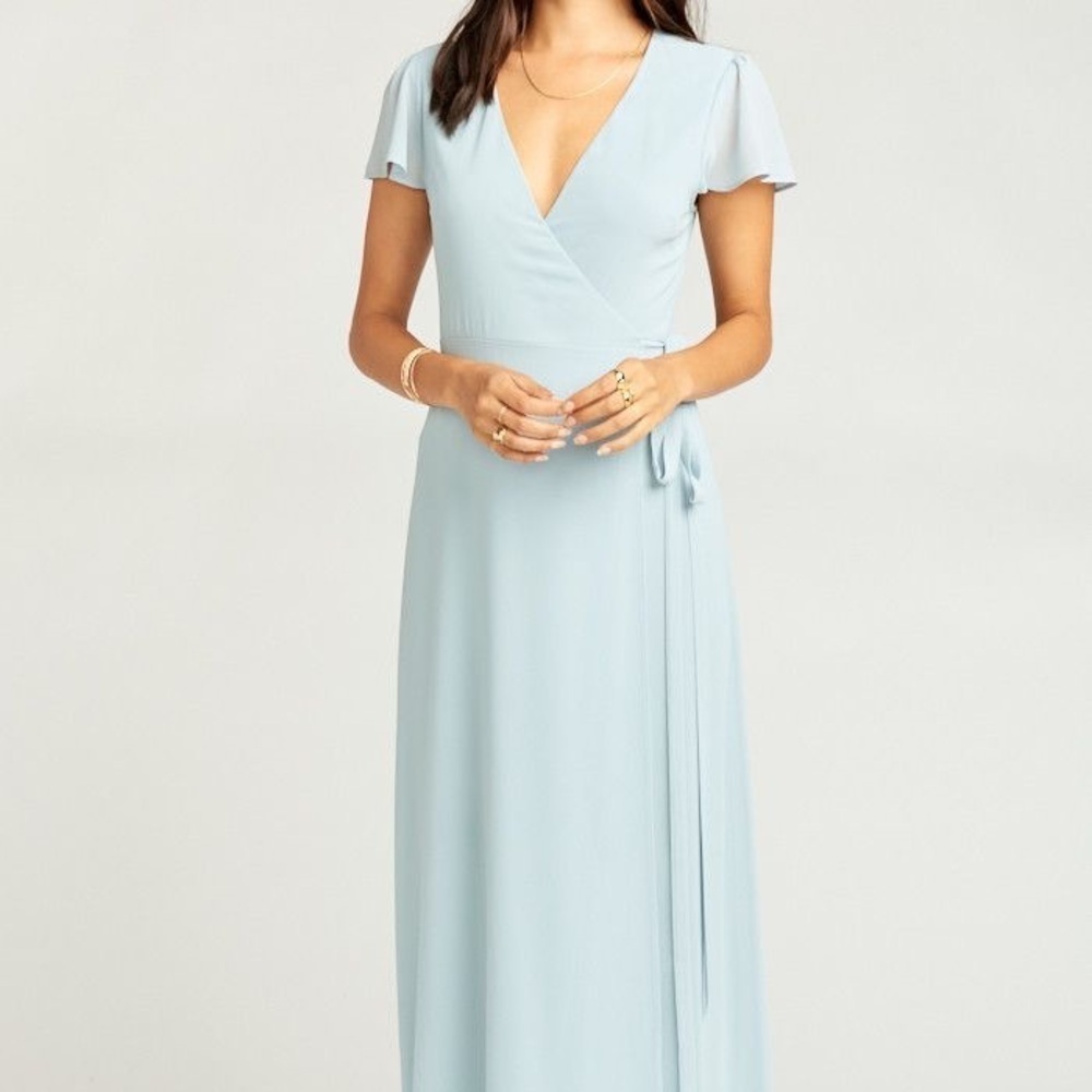 SMYM Nicole wrap dress light baby blue size M
